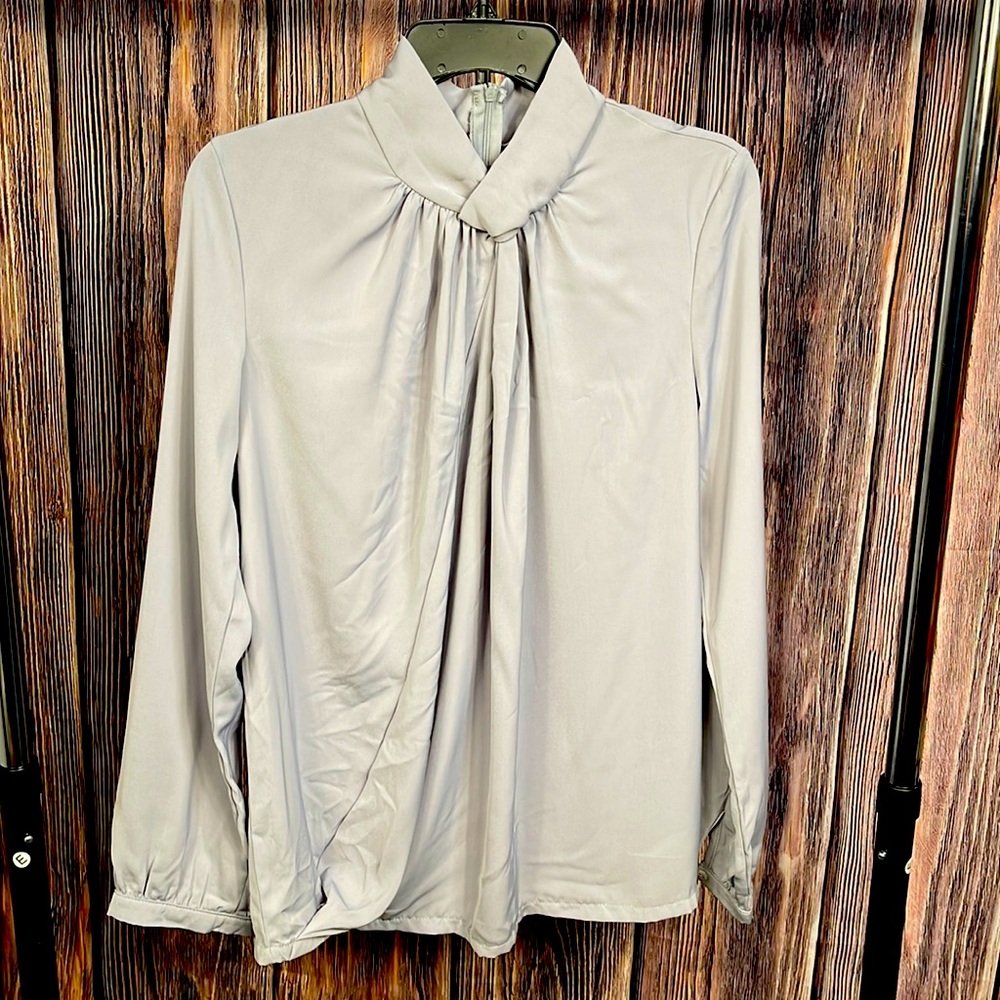 Zeagoo Grey blouse long sleeve